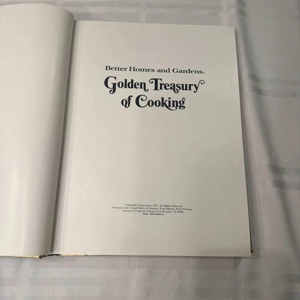 Better Homes And Gardens Golden Treasury Of Cooking Gold HC 1973 Illustrated USA